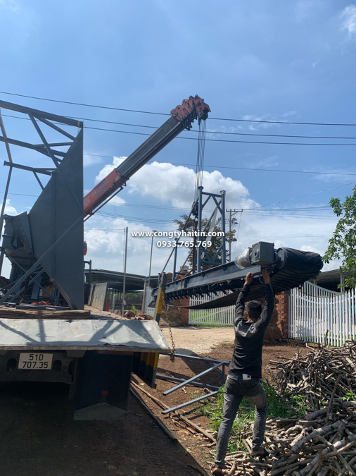 lắp ráp hệ thống sàng tách vỏ trấu