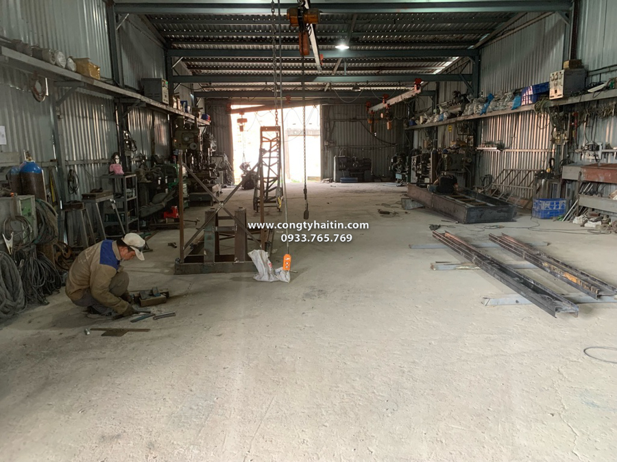 thi công khung sườn băng tải & máy sàng