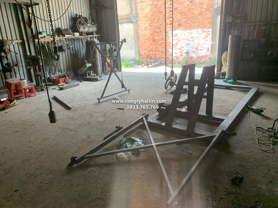 thi công khung sườn máy sàng