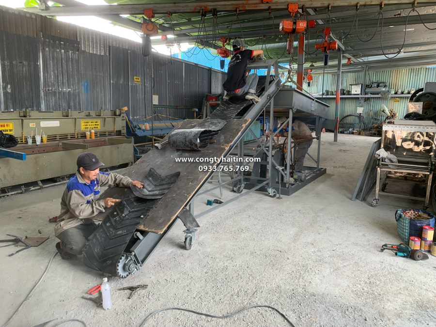 thi công nối đầu dây băng tải
