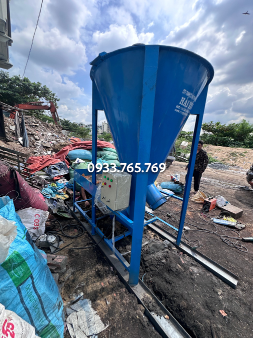 lắp đặt máy trộn tro trấu sơ dừa